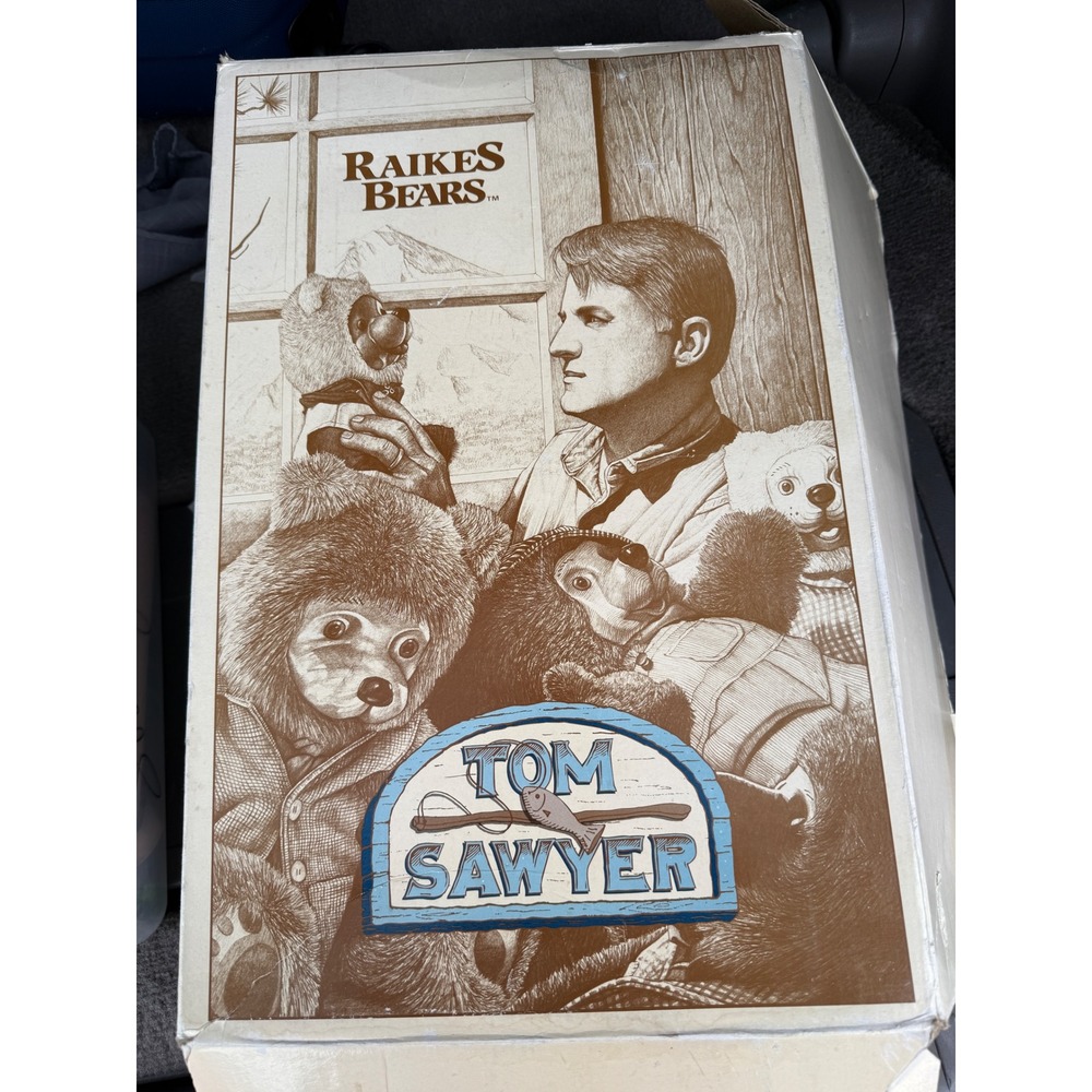 Signed Raikes Bears Tom Sawyer‎ Plush Teddy Bear Collectible with Box
